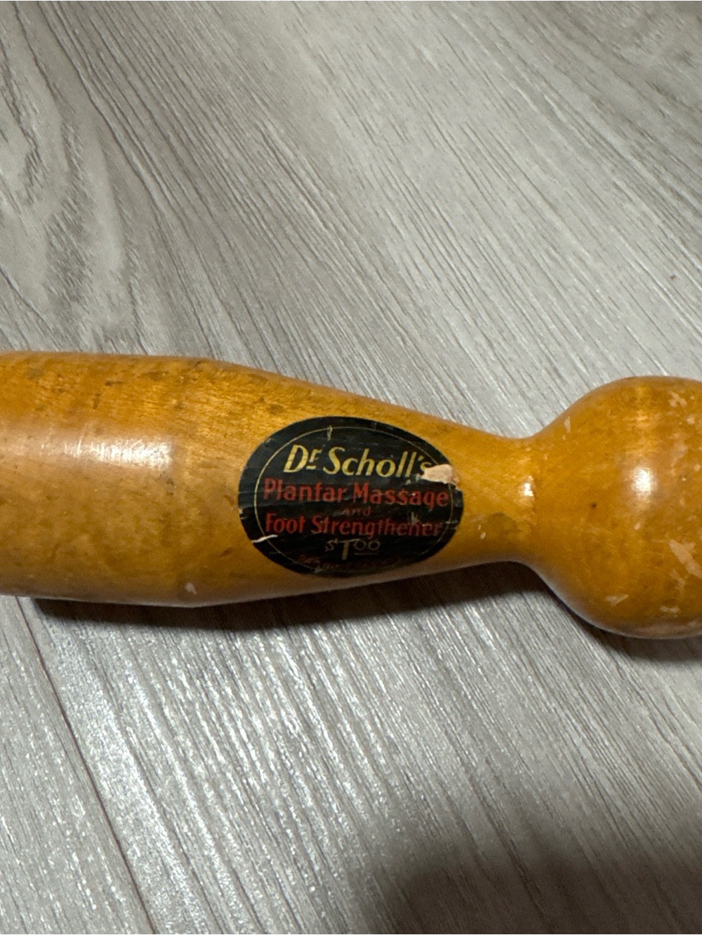 Dr. Scholl's Yellow Wooden Plantar Massage Roller